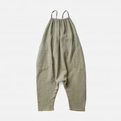 Soor Ploom Cotton Ines Romper - Dill