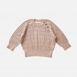 Soor Ploom Cotton & Linen Organic Pima Cotton Lou Pullover - Dark Tea