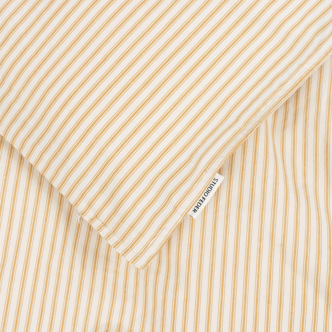 Studio Feder Organic Cotton Duvet & Pillow Cover - Classic Stripe Oak - Single Home & Baby Care 3 Studio Feder Organic Cotton Duvet & Pillow Cover - Classic Stripe Oak - Single Home & Baby Care