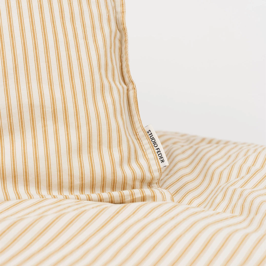 Studio Feder Organic Cotton Duvet & Pillow Cover - Classic Stripe Oak - Single Home & Baby Care 6 Studio Feder Organic Cotton Duvet & Pillow Cover - Classic Stripe Oak - Single Home & Baby Care