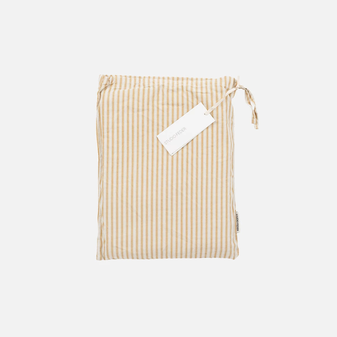 Studio Feder Organic Cotton Duvet & Pillow Cover - Classic Stripe Oak - Single Home & Baby Care 7 Studio Feder Organic Cotton Duvet & Pillow Cover - Classic Stripe Oak - Single Home & Baby Care