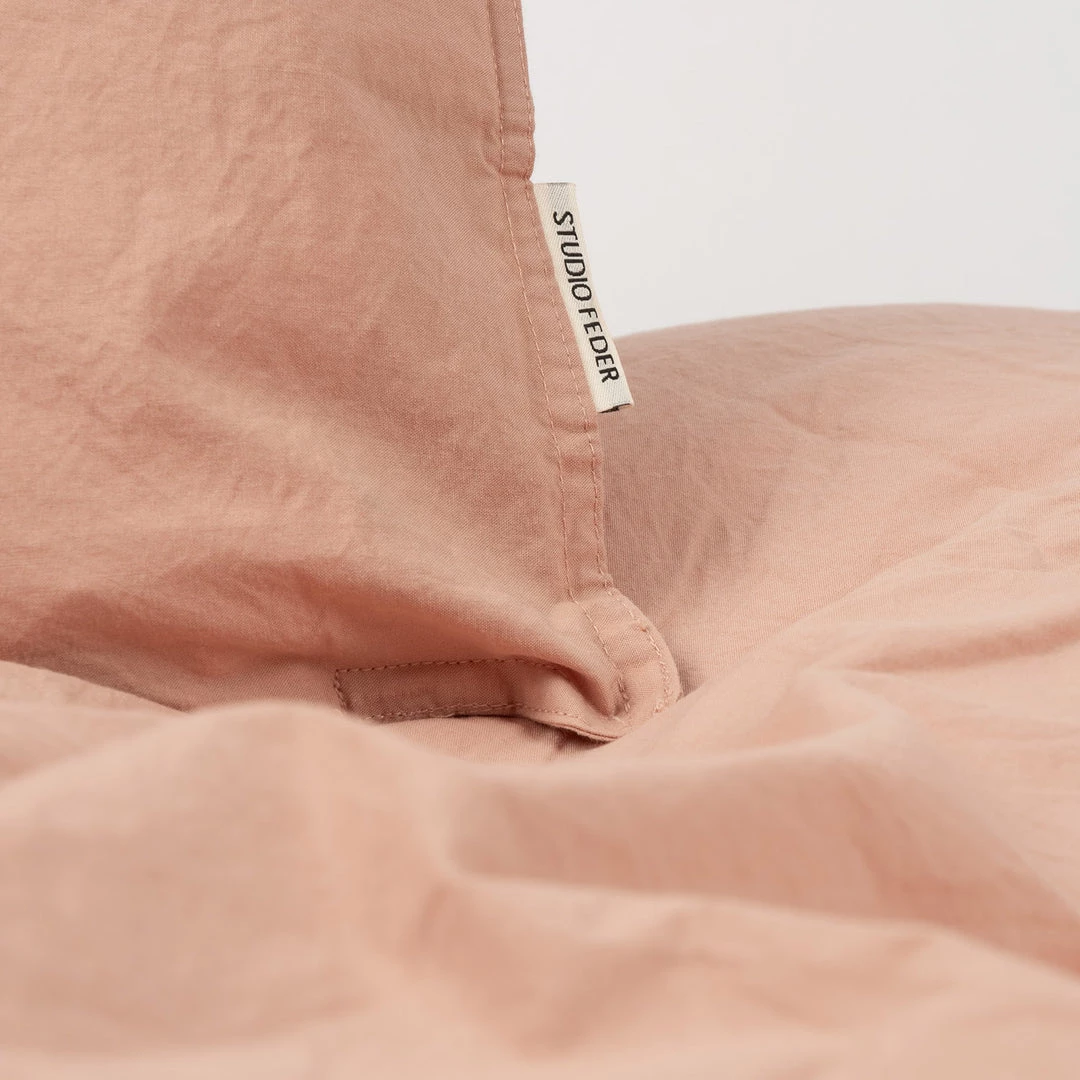 Studio Feder Organic Cotton Duvet & Pillow Cover - Dark Powder - Junior Size 4 Studio Feder Organic Cotton Duvet & Pillow Cover - Dark Powder - Junior Size