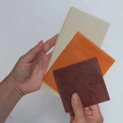 WAX Atelier Home & Baby Care Waxed Linen Food Wraps - Set Of 3 - Madder