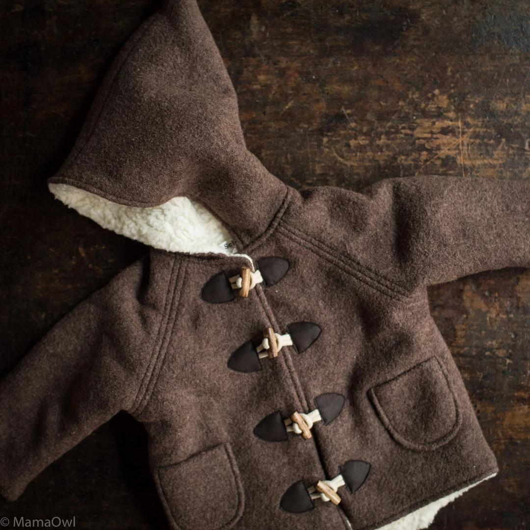 Kleine Schobbejak Wool/Cotton Sherpa Pixie Hooded Coat - Hazel Brown Baby Wool 3 Kleine Schobbejak Wool/Cotton Sherpa Pixie Hooded Coat - Hazel Brown Baby Wool