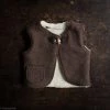 Kleine Schobbejak Tops & Sweaters Wool/Cotton Sherpa Vest - Hazel Brown