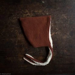 Kleine Schobbejak Wool/Cotton Sherpa Pixie Hat - Terracotta Baby Wool