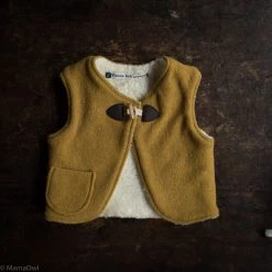 Kleine Schobbejak Wool/Cotton Sherpa Vest - Ochre