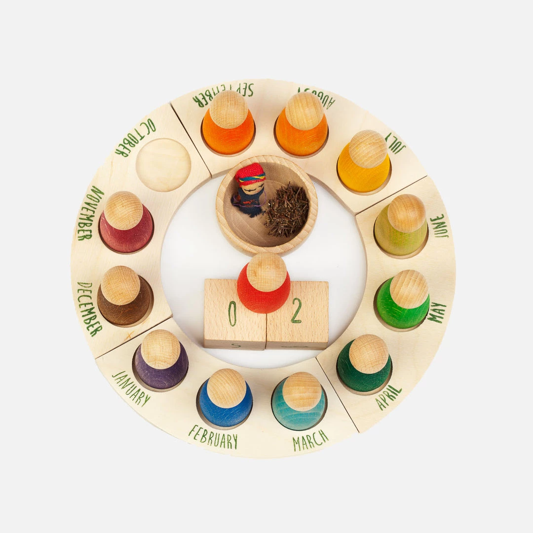 Grapat Wooden Perpetual Calendar Toys 13 Grapat Wooden Perpetual Calendar Toys