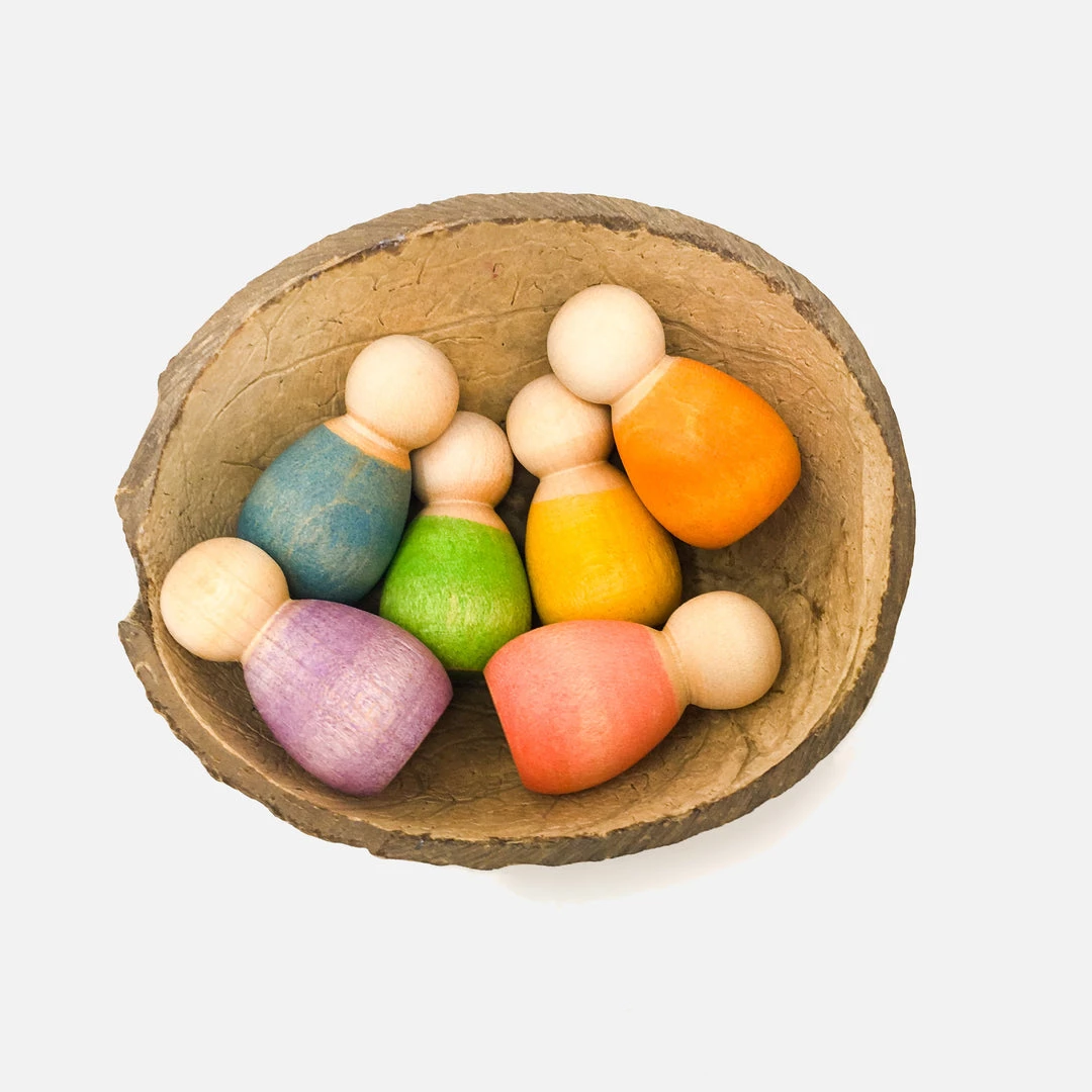 Grapat Wooden Light Baby Nins - 6 Pieces 4 Grapat Wooden Light Baby Nins - 6 Pieces