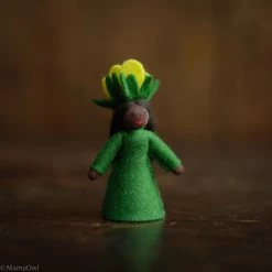 Fairies Toys Handmade Wool Fairy - Anemone - Black