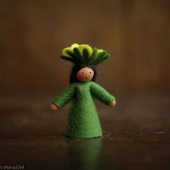 Fairies Handmade Wool Fairy - Anemone - Brown Toys