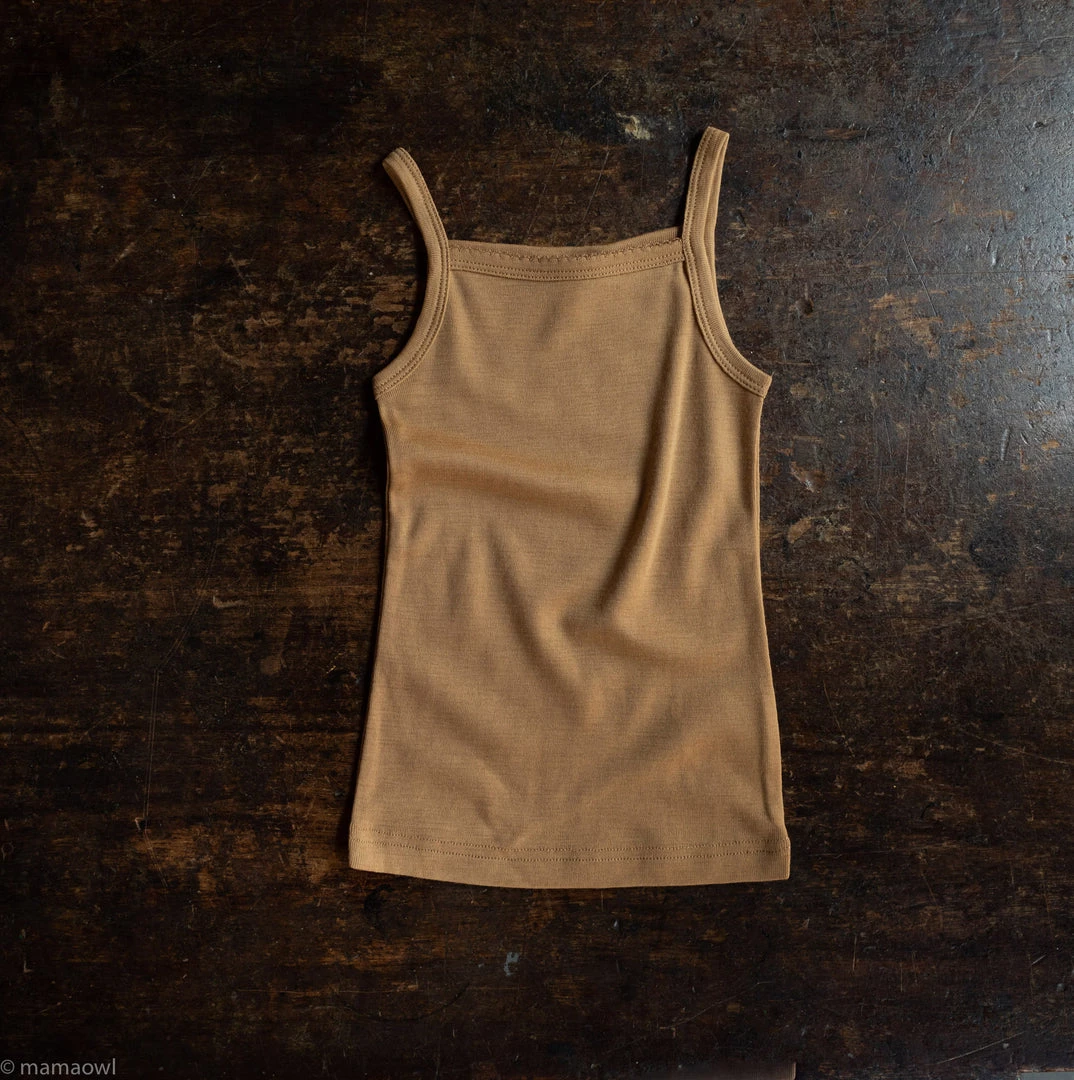 SISKIN Slim Organic Merino Wool Strappy Top - Caramel 3 SISKIN Slim Organic Merino Wool Strappy Top - Caramel