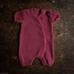 Disana Organic Merino Wool Romper - Dry Rose SALE