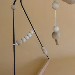 &me Baby Gifts Steel And Wood Baby Gym - Dark Grey