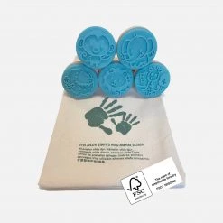 Ailefo Wood And Silicone Playdough Stamps - Wildlife Stories - Set Of 5 Toys
