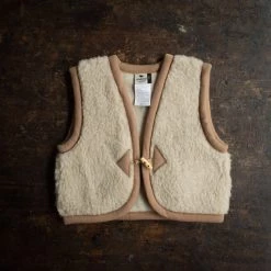 Alwero Baby Wool Wool Teddy Fleece Vest - Oatmeal
