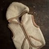 Alwero Wool Teddy Fleece Hooded Zip Vest - Oatmeal
