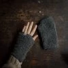 Alwero Adults Wool Teddy Fleece Wrist Warmers - Slate 1 Alwero Adults Wool Teddy Fleece Wrist Warmers - Slate