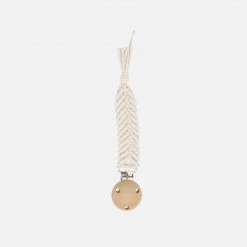 Bonét Et Bonét Home & Baby Care Organic Cotton Macrame Pacifier Clip - Iris