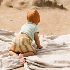 Briar Baby Linen Brimmed Bonnet - Rust