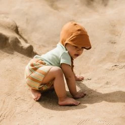 Briar Baby Linen Brimmed Bonnet - Rust
