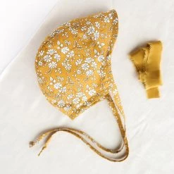 Briar Baby Cotton Brimmed Bonnet - Buttercup