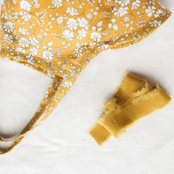 Briar Baby Cotton Brimmed Bonnet - Buttercup