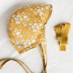 Briar Baby Cotton Brimmed Bonnet - Buttercup