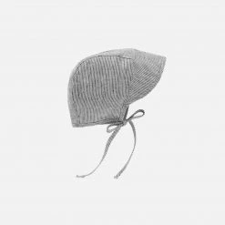 Briar Baby Cotton & Linen Cotton/Hemp Bonnet Brimmed- Natural Stripe