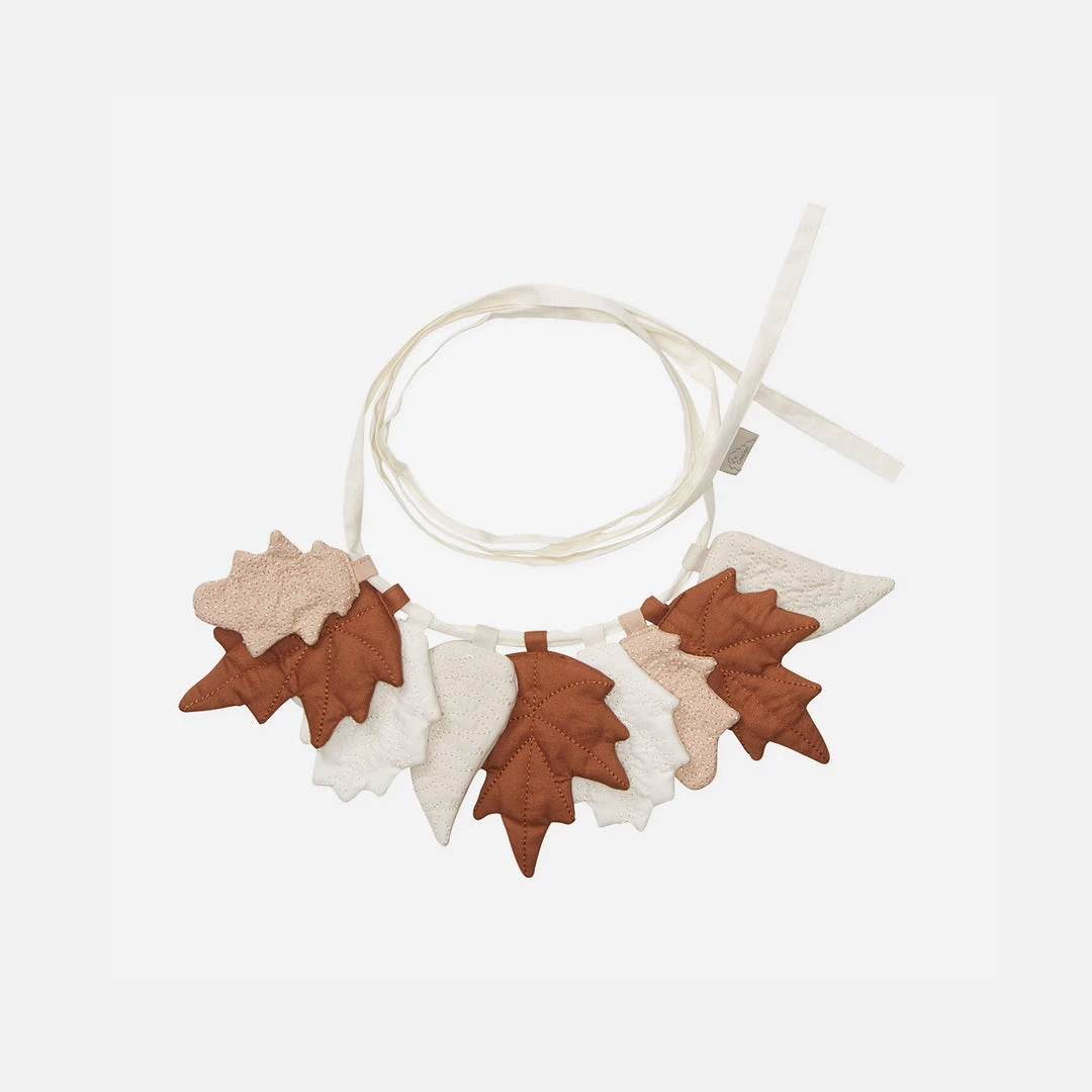 Cam Cam Organic Cotton Leaves Garland - Caramel Home & Baby Care 3 Cam Cam Organic Cotton Leaves Garland - Caramel Home & Baby Care