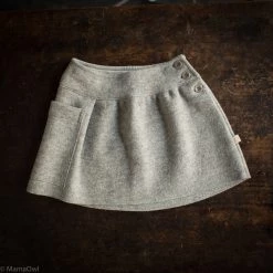 Disana Organic Boiled Merino Wool Skirt - Grey Kids Wool