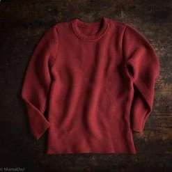 Disana Organic Merino Wool Left Knit Jumper - Bordeaux