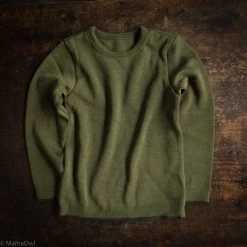 Disana Organic Merino Wool Knitted Jumper - Olive