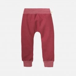 Disana Organic Light Weight Boiled Merino Wool Cuffed Pants - Dry Rose SALE