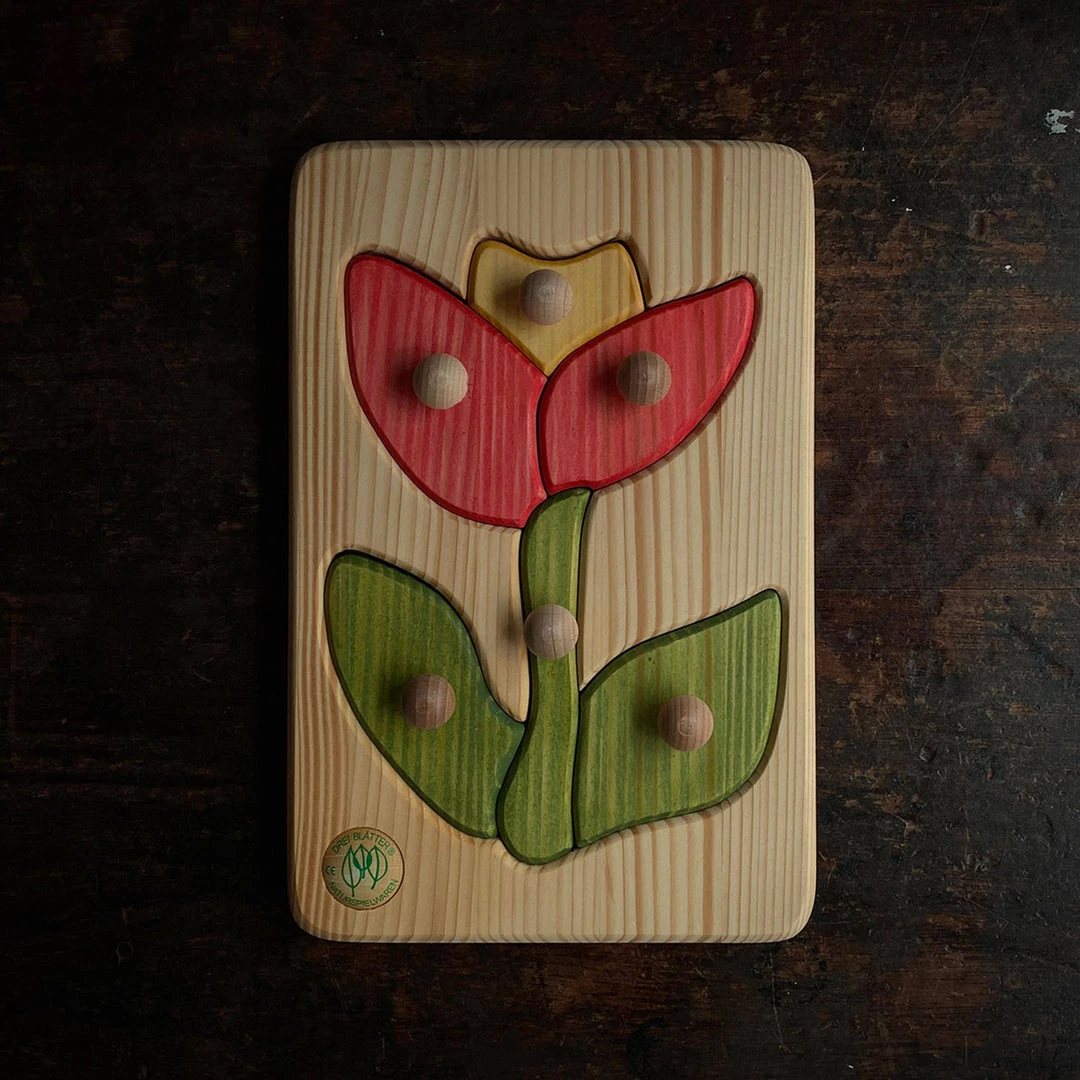 Wooden Toys Wooden Puzzle - Flower 4 Wooden Toys Wooden Puzzle - Flower