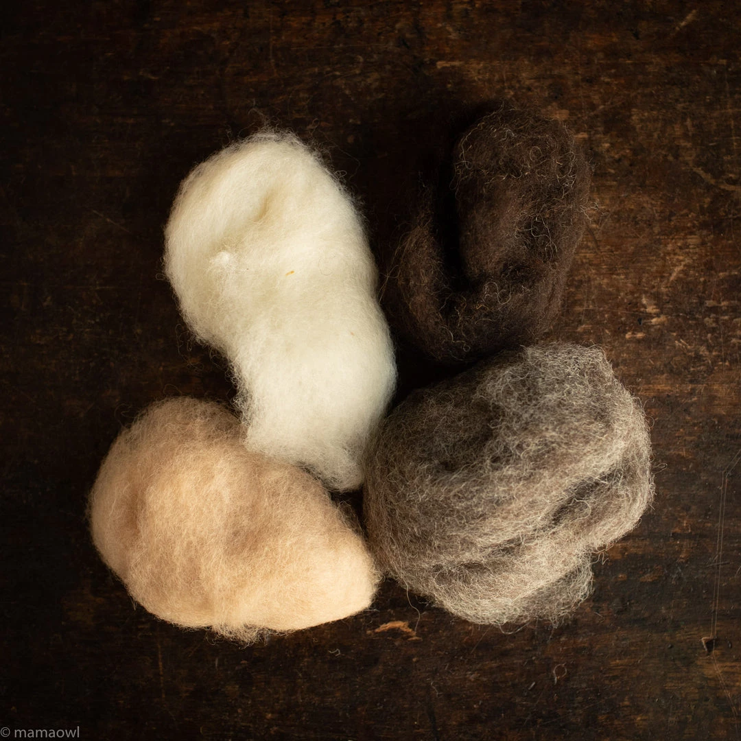 Craft Toys Organic Fairy Wool - Natural Colours 3 Craft Toys Organic Fairy Wool - Natural Colours