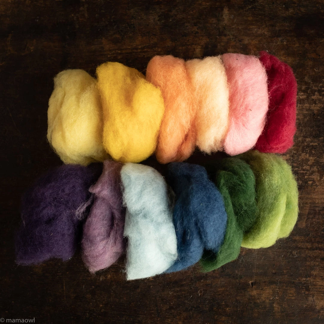 Craft Organic Fairy Wool - Mixed Colours 3 Craft Organic Fairy Wool - Mixed Colours