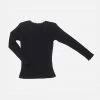 JOHA Women's Merino Wool LS Top With Lace - Black Adults 1 JOHA Women's Merino Wool LS Top With Lace - Black Adults