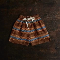 Kamso Wax Cotton Temi Shorts - Golden Stripe
