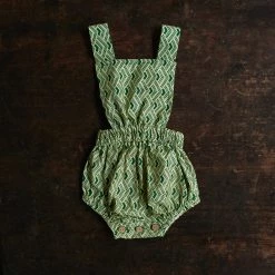 Kamso Baby Wax Cotton Anwuli Romper - Forest Fawn Cotton & Linen