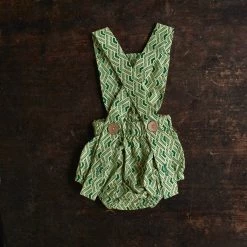 Kamso Baby Wax Cotton Anwuli Romper - Forest Fawn Cotton & Linen