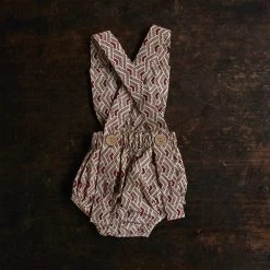 Kamso Baby Wax Cotton Anwuli Romper - Plum Fawn Cotton & Linen