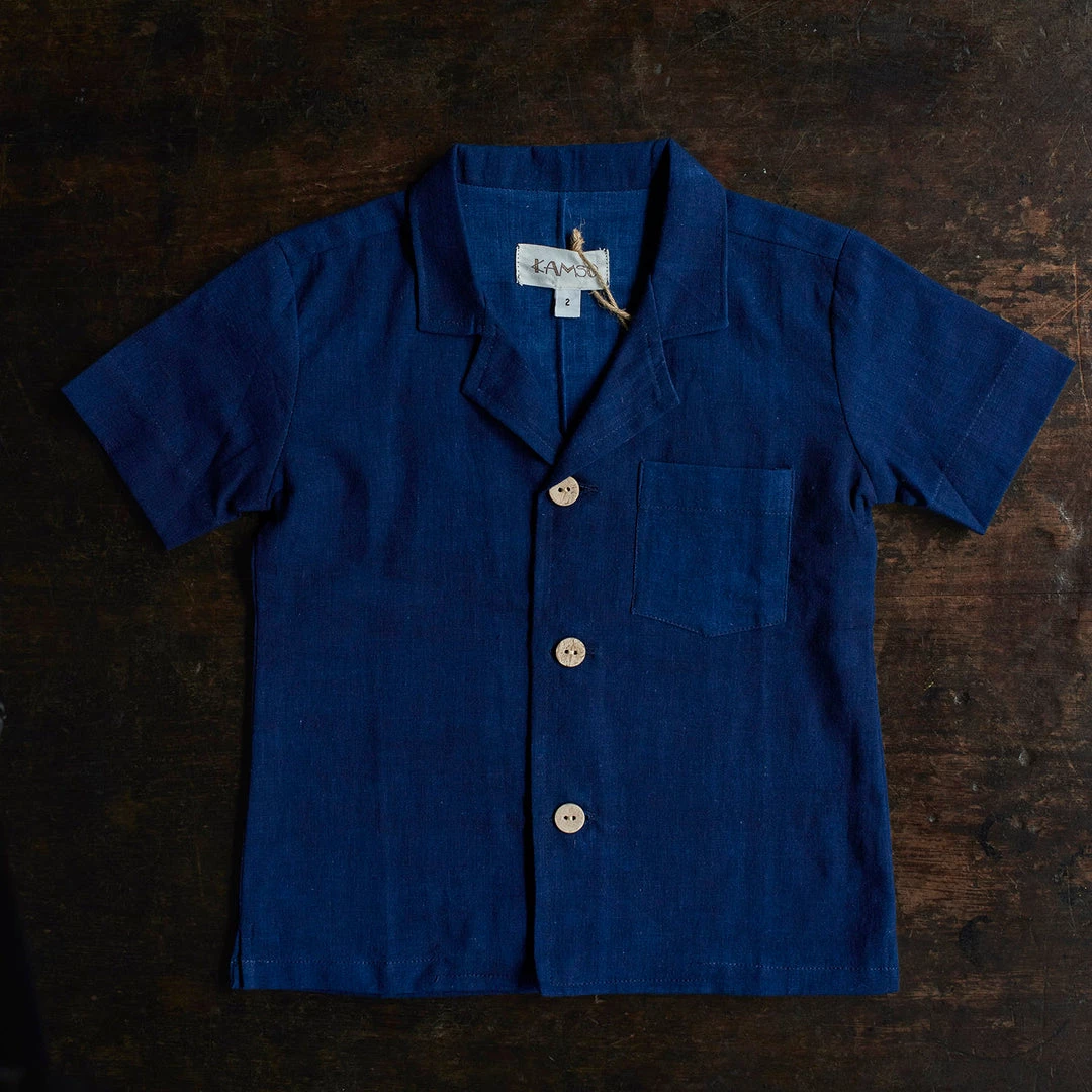Kamso Cotton Temi Shirt - Deep Dark Indigo 3 Kamso Cotton Temi Shirt - Deep Dark Indigo