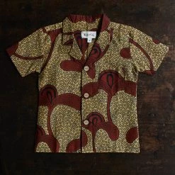 Kamso Exclusive Wax Cotton Temi Shirt - Hazel Sprout