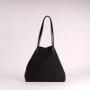 Kate Sheridan Waxed Cotton Midi Tote - Black