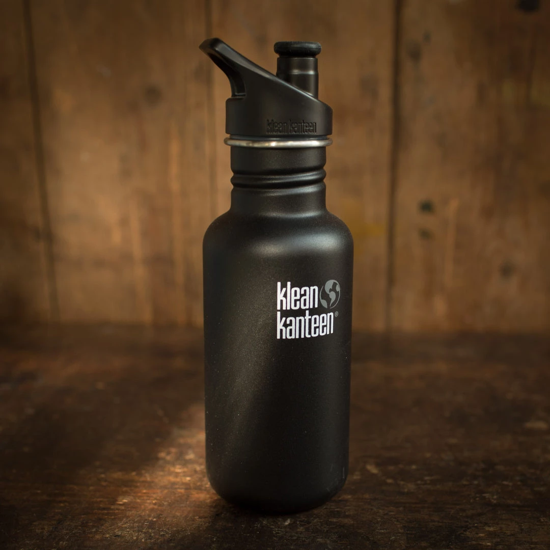Klean Kanteen Stainless Steel Classic Water Bottle - 532ml - Shale Black SALE 3 Klean Kanteen Stainless Steel Classic Water Bottle - 532ml - Shale Black SALE