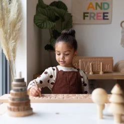 The Little Coach House Toys Wooden Alphabet Board - Natural