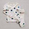 Mabo Organic Cotton Spotted Pyjamas - Teal 2 Mabo Organic Cotton Spotted Pyjamas - Teal