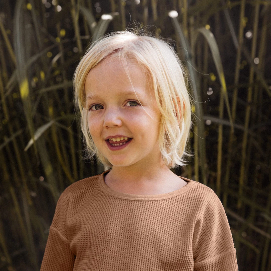 Matona Organic Cotton Waffle LS Top - Terracotta Cotton & Linen 8 Matona Organic Cotton Waffle LS Top - Terracotta Cotton & Linen