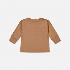 Matona Organic Cotton Waffle LS Top - Terracotta Cotton & Linen